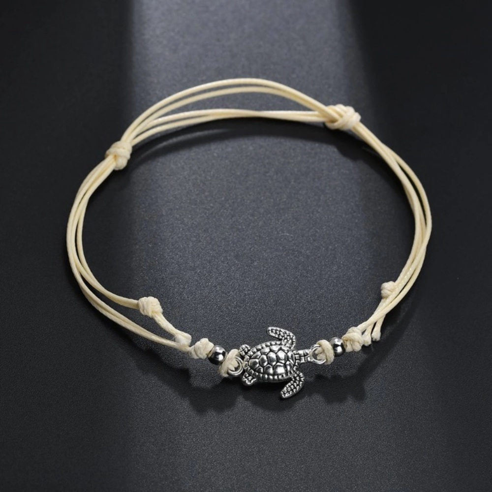 Sea Turtle White Rope Ankle Bracelet NWT - Picture 4 of 4